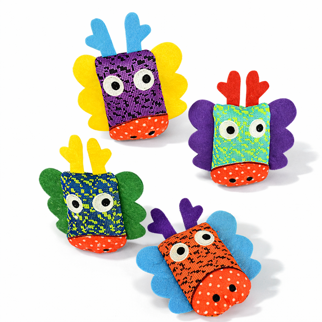 Set of 4 Interactive Cat Toys with Squeaker