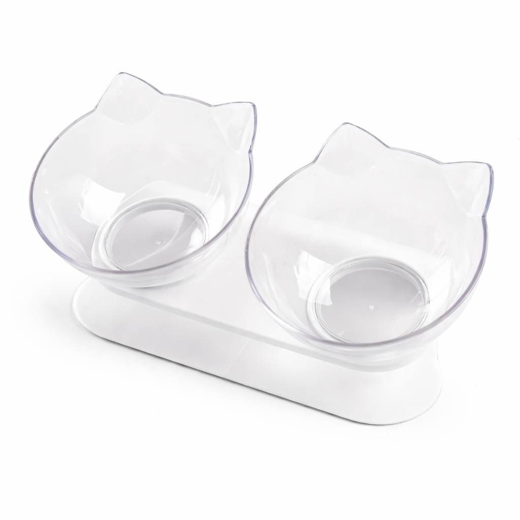Elevated Double Cat Bowl with Stand