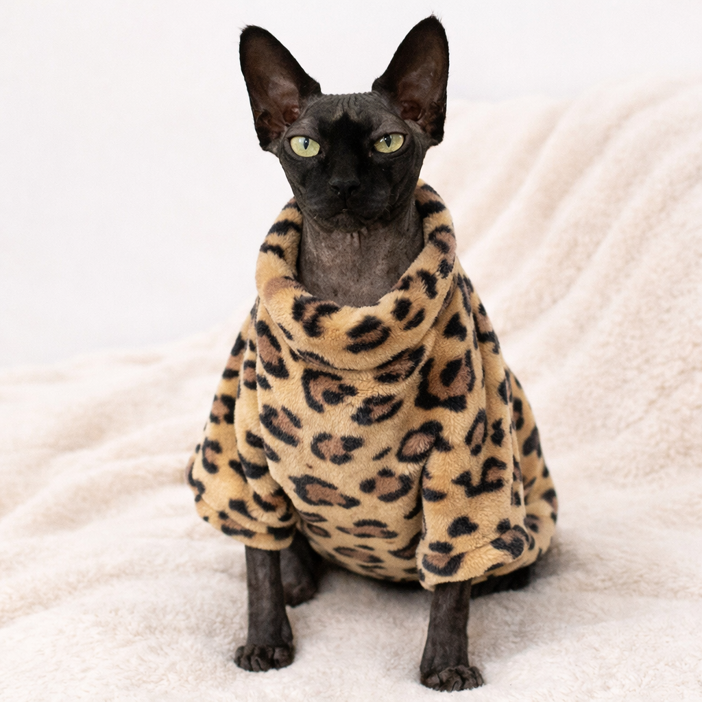 Animal Print Cat Polar Sweatshirt