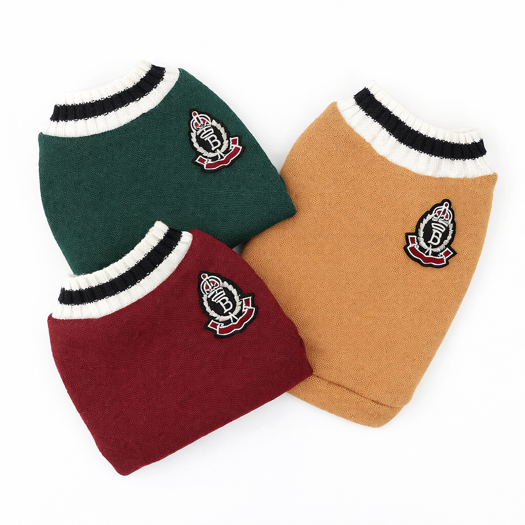 V-Neck Winter Cat Sweater