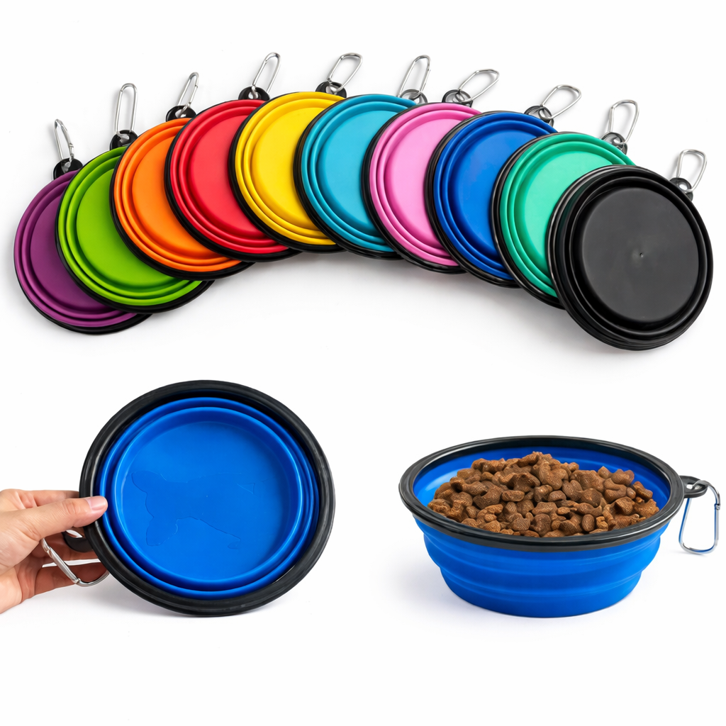 Collapsible Silicone Pet Bowl for Travel