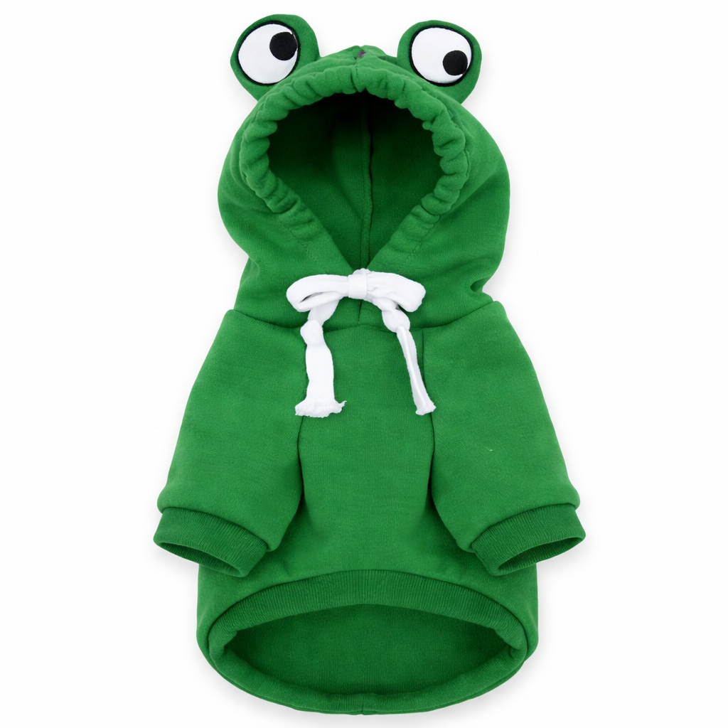 Cute Frog Design Cat Hoodie