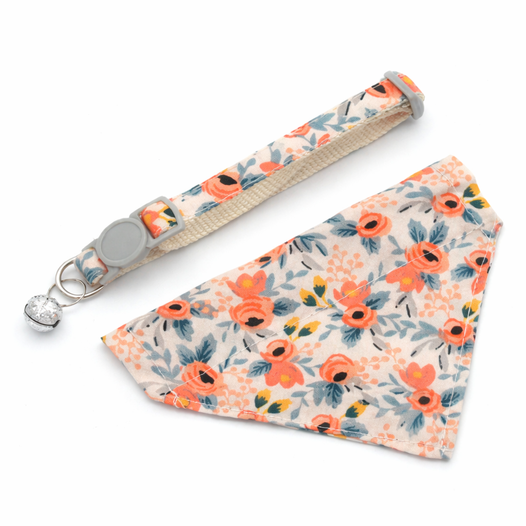 Floral Cat Collar & Bandana