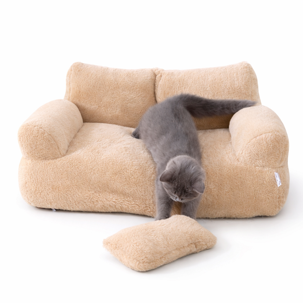Soft Plush Cat Sofa Bed