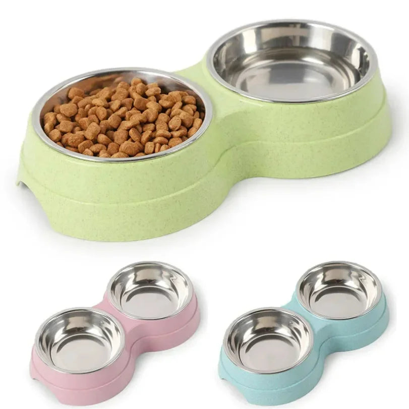 Double Pet Bowl Set
